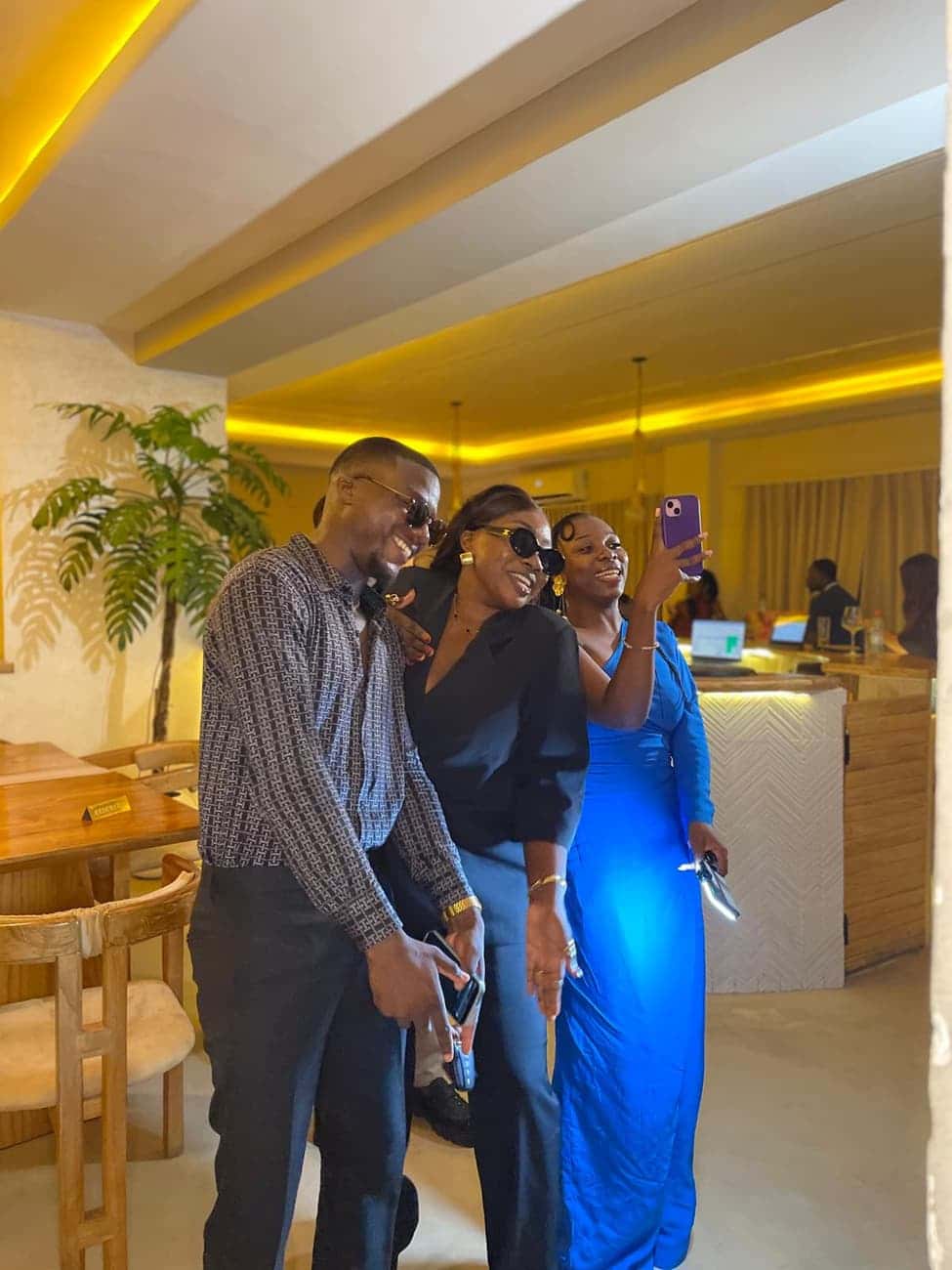 Guests posing for a selfie