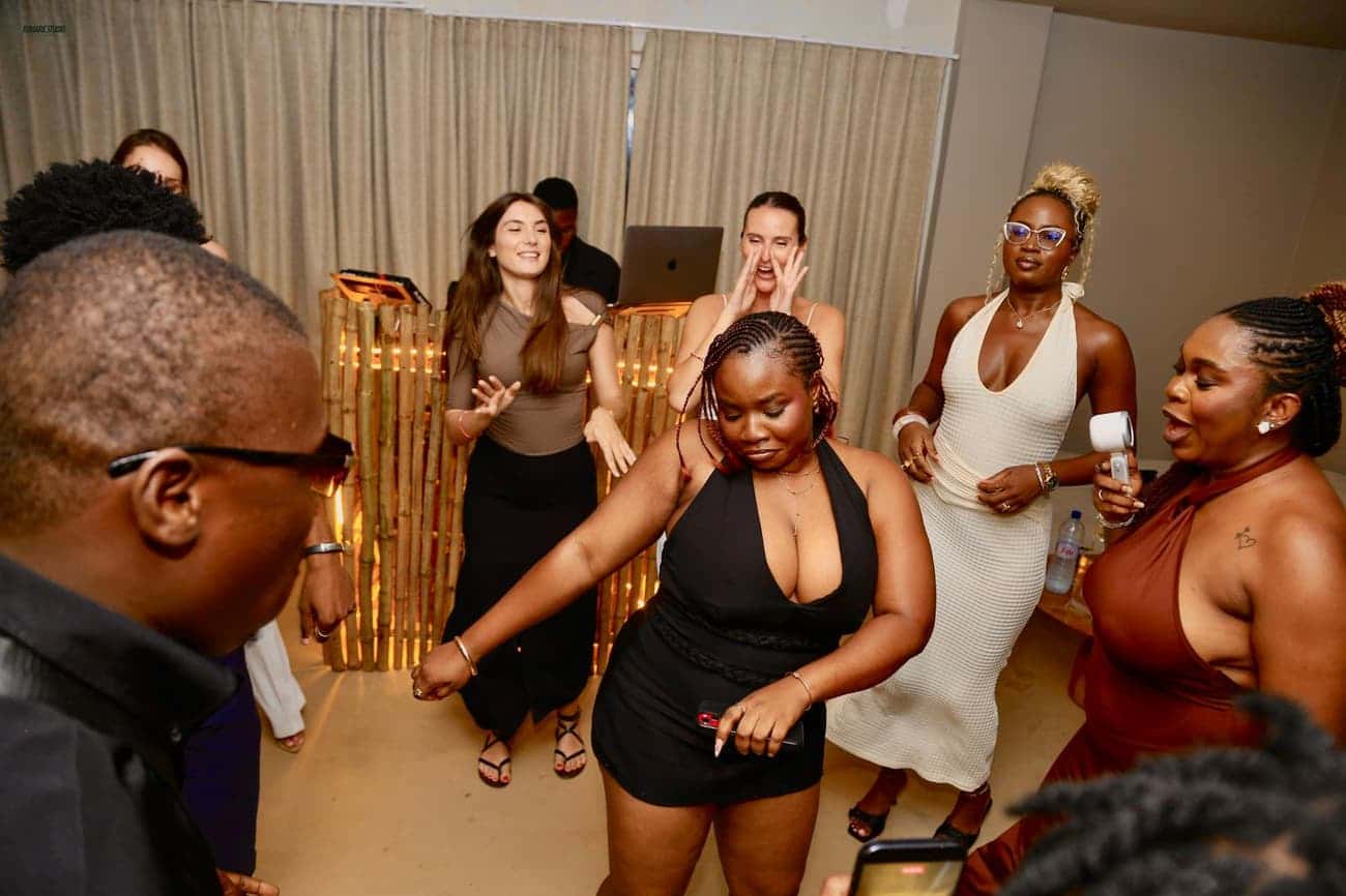 Guests dancing near the DJ