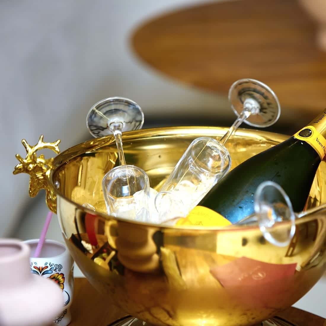 champagne sur glace